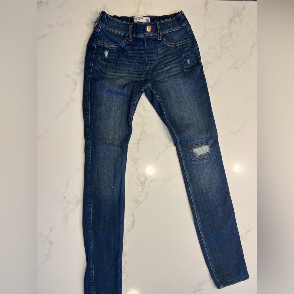 Abercrombie Kids Pull On Jean Legging Dark Wash, Size 13/14
